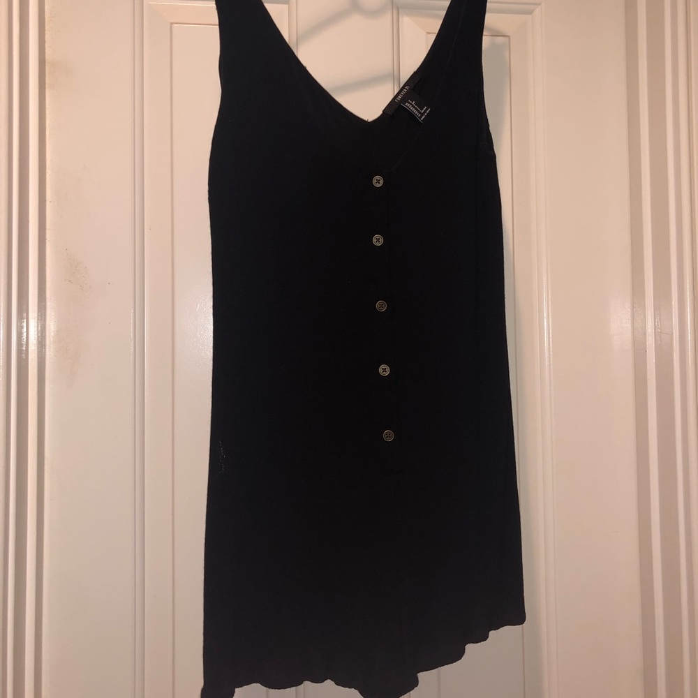 black buttoned romper